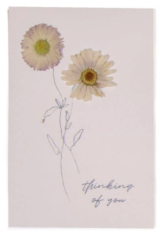 Thinking of You - Pressed Floral Stationery