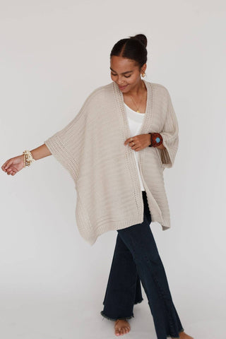 Oatmeal Poncho Sweater