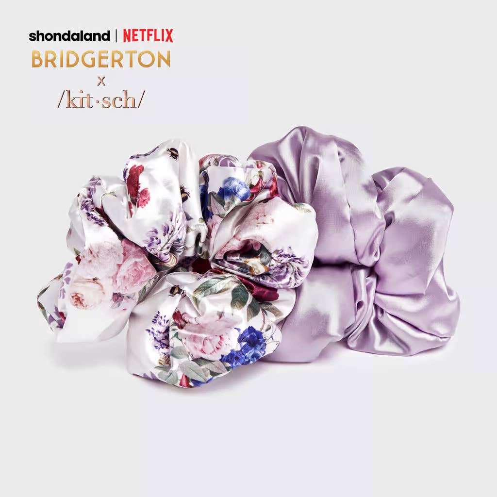 Kitsch Satin Pillow Scrunchies - Floral