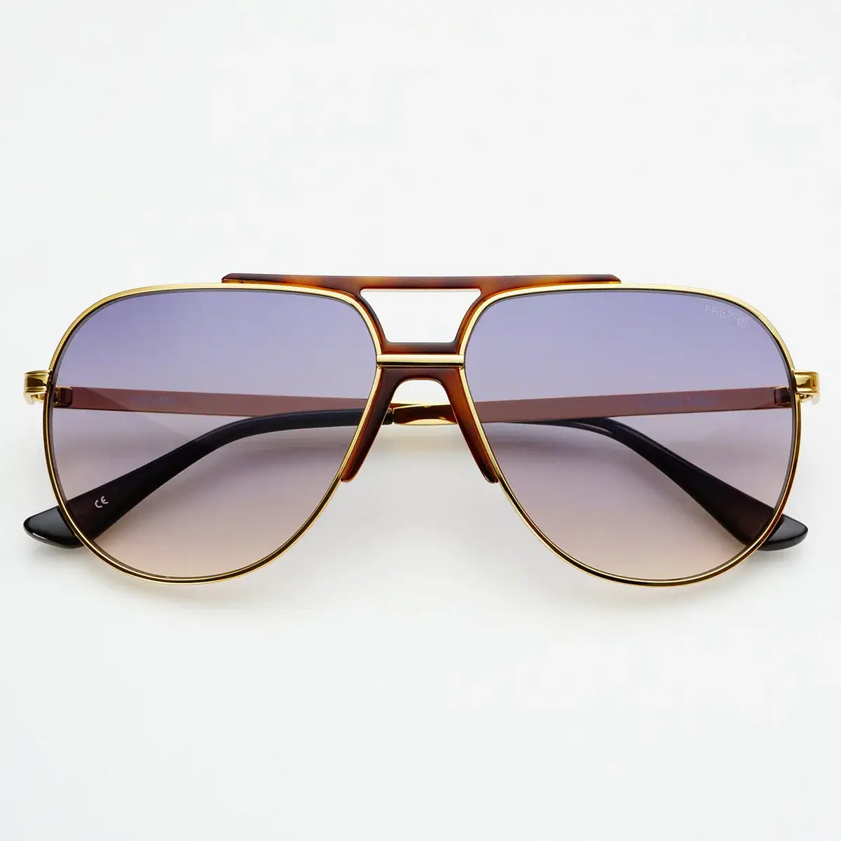 Logan Gold Blue Sunglasses