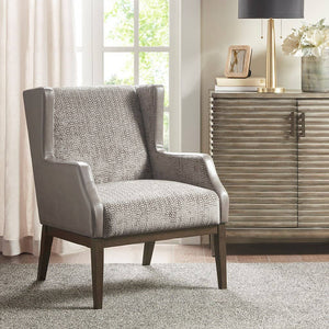 Wingback Accent Club Chair with Recessed Arms
