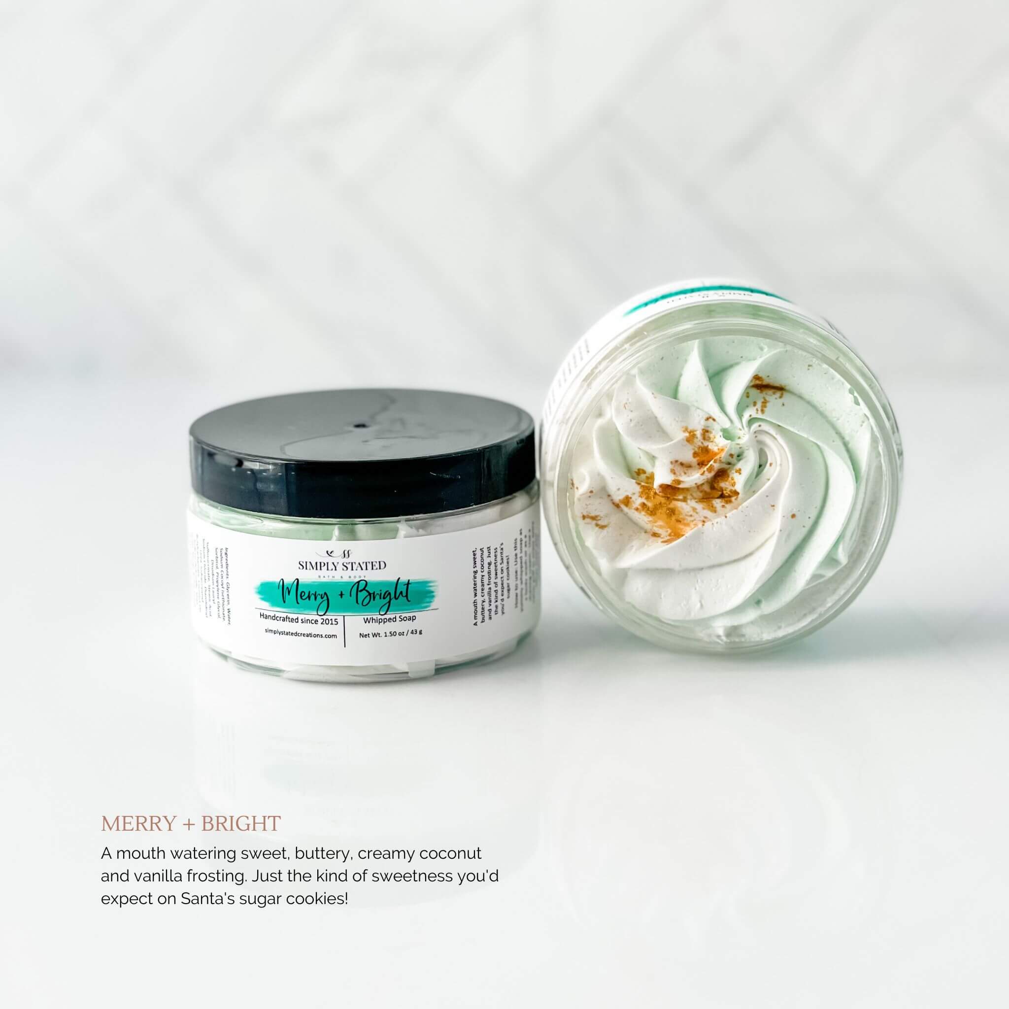 Whipped Soap Christmas Collection: Merry + Bright