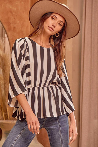 Striped Baby Doll Top