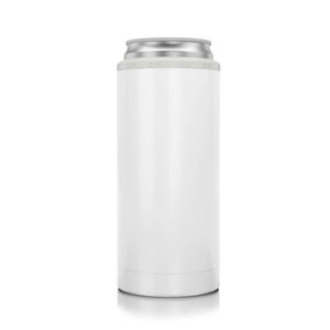 Slim Can Cooler Ice White