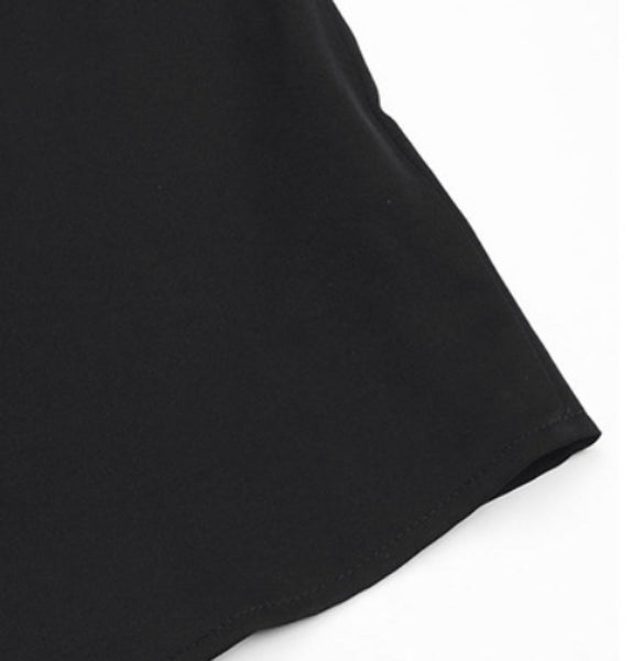 Black Cold-Shoulder Adjustable Strap Blouse
